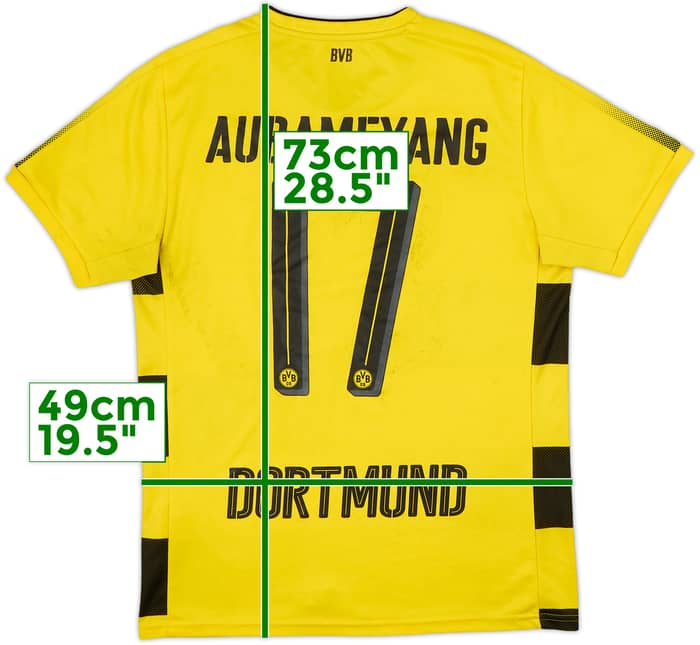 2017-18 Borussia Dortmund Home Shirt Aubameyang #17 - 4/10 - (M)