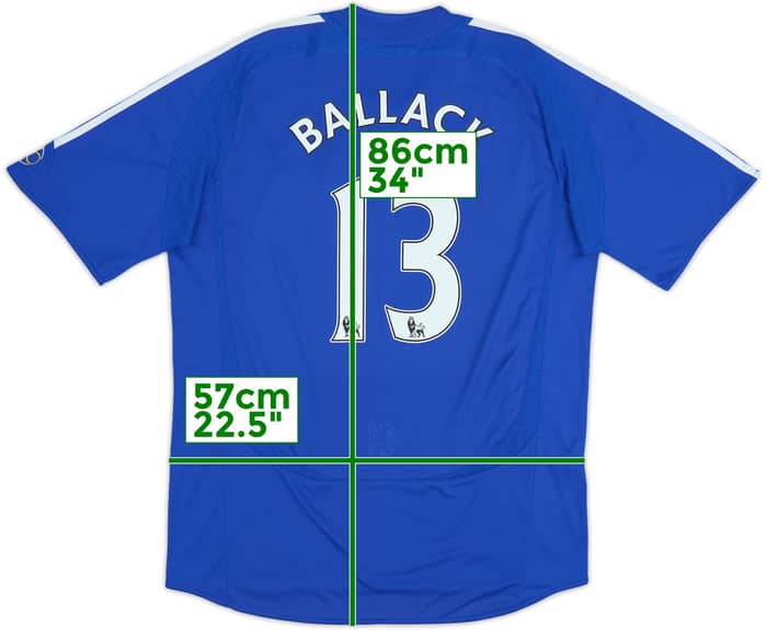 2006-08 Chelsea Local Camiseta Ballack #13 - 5/10 - (XL)