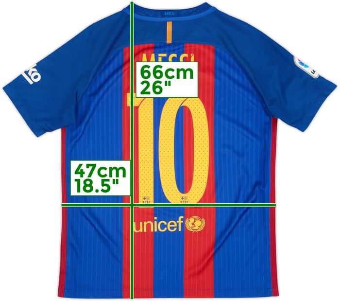 2016-17 Barcelona Home Shirt Messi #10 - 8/10 - (XL.Boys)