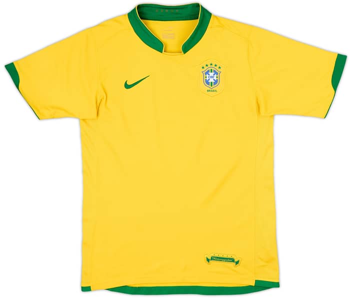 2006-08 Brazil Home Shirt - 7/10 - (L.Boys)
