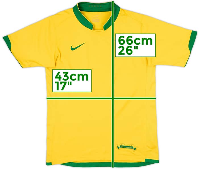 2006-08 Brazil Home Shirt - 7/10 - (L.Boys)