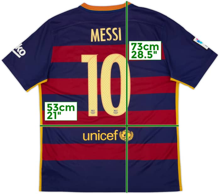 2015-16 Barcelona Home Shirt Messi #10 - 7/10 - (L)