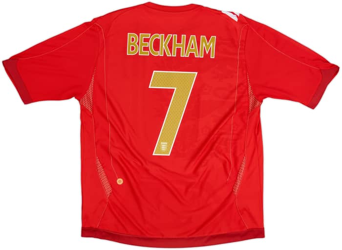 2006-08 England Away Shirt Beckham #7 - 5/10 - (XL)