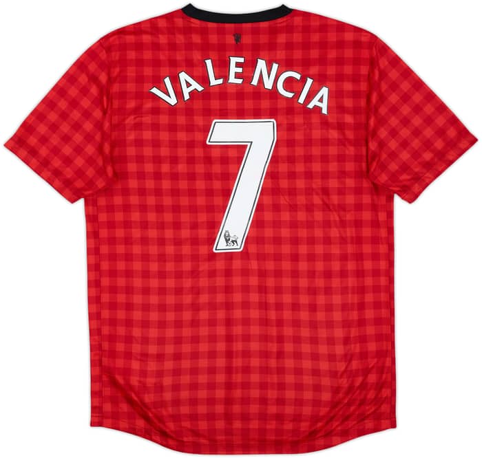 2012-13 Manchester United Home Shirt Valencia #7 - 5/10 - (M)