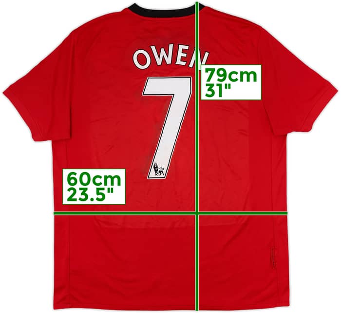 2009-10 Manchester United Home Shirt Owen #7 - 5/10 - (XL)