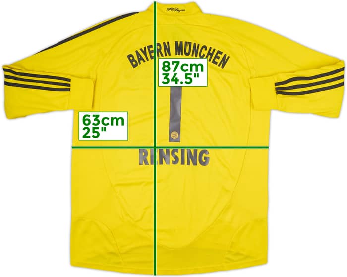2008 Bayern Munich GK Shirt Rensing #1 - 8/10 - (XL)