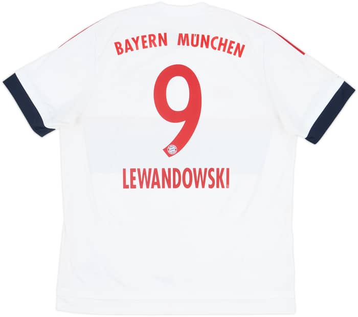 2015-16 Bayern Munich Away Shirt Lewandowski #9 - 8/10 - (XL)