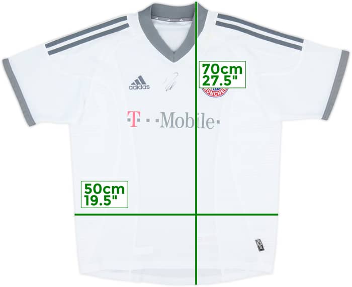 2002-03 Bayern Munich Signed Away Shirt - 6/10 - (XL.Boys)