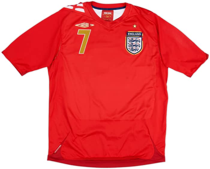2006-08 England Away Shirt Beckham #7 - 5/10 - (M)