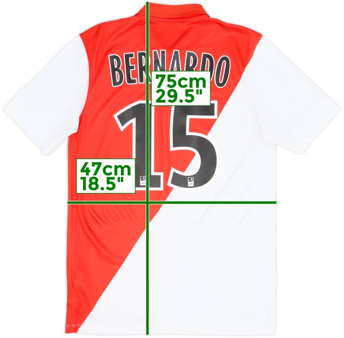 2014-15 Monaco Home Shirt Bernardo #15 - 8/10 - (S)