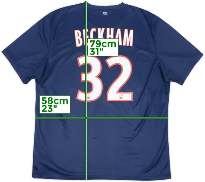 2012-13 Paris Saint-Germain Home Shirt Beckham #32 - 6/10 - (XL)