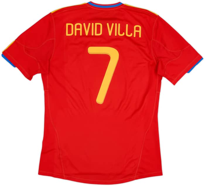 2009-10 Spain Home Shirt David Villa #7 - 6/10 - (L)