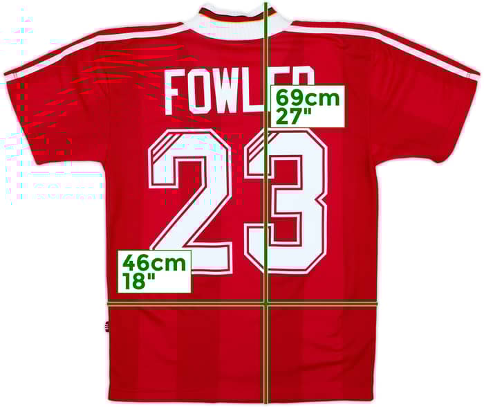 1995-96 Liverpool Home Shirt Fowler #23 - 7/10 - (S)