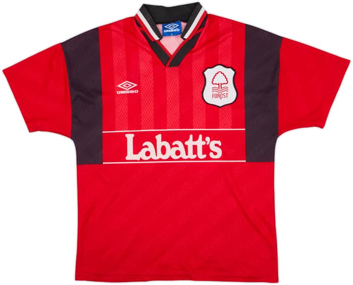 1994-96 Nottingham Forest Home Shirt Collymore #10 - 8/10 - (M)