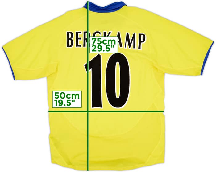 2003-05 Arsenal Away Shirt Bergkamp #10 - 6/10 - (M)