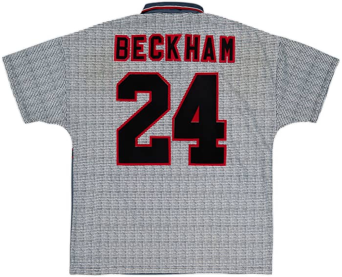 1995-96 Manchester United Away Shirt Beckham #24 - 9/10 - (L)
