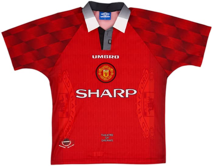 1996-98 Manchester United Home Shirt Beckham #10 - 6/10 - (M)