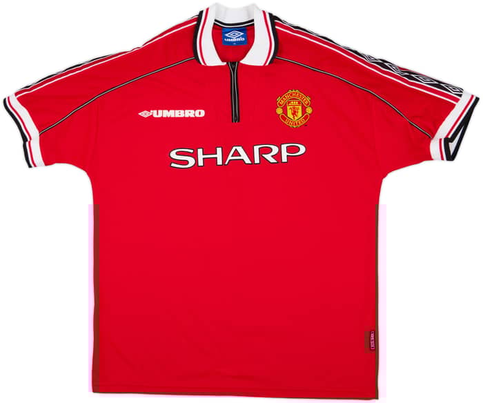 1998-00 Manchester United Home Shirt Scholes #18 - 8/10 - (XL)