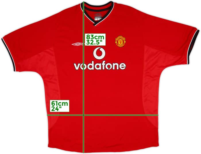 2000-02 Manchester United Home Shirt - 5/10 - (XXL)