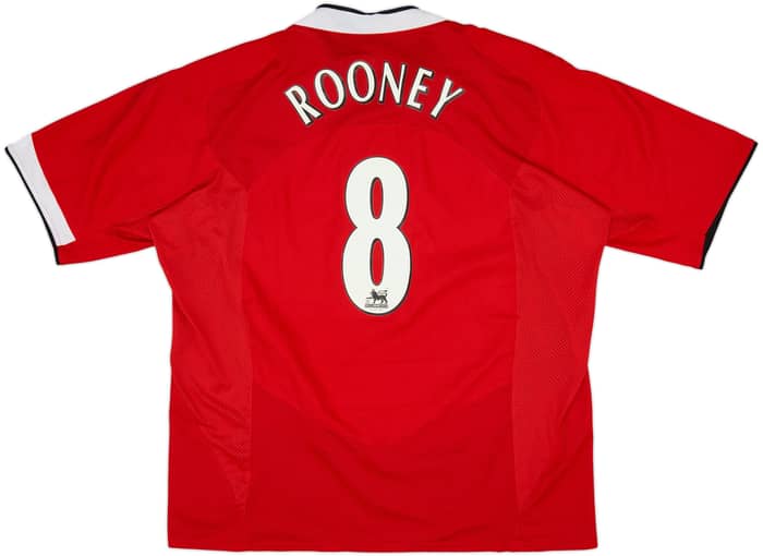 2004-06 Manchester United Home Shirt Rooney #8 - 7/10 - (XXL)