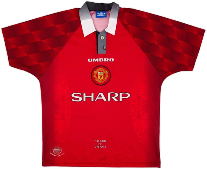 1996-98 Manchester United Home Shirt Cantona #7 - 8/10 - (M)
