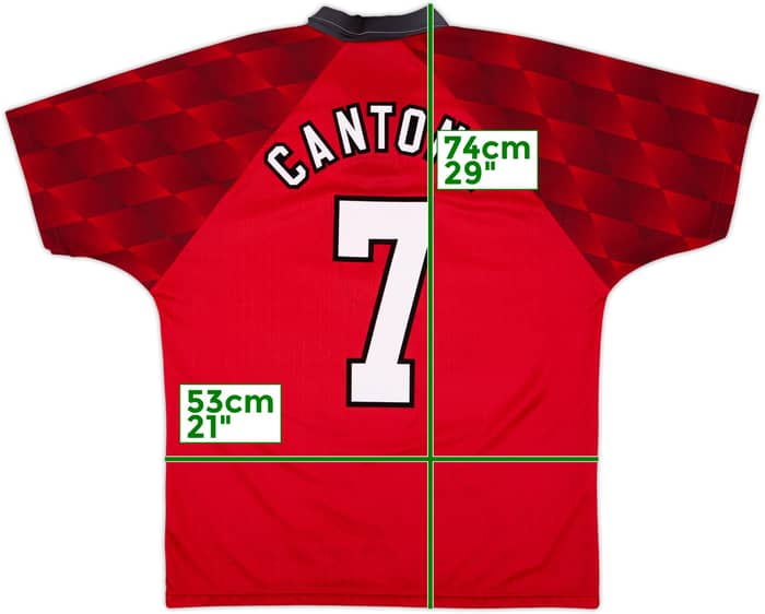1996-98 Manchester United Home Shirt Cantona #7 - 8/10 - (M)