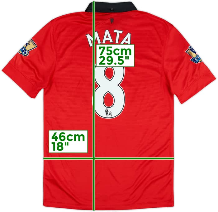 2013-14 Manchester United Home Shirt Mata #8 - 6/10 - (S)