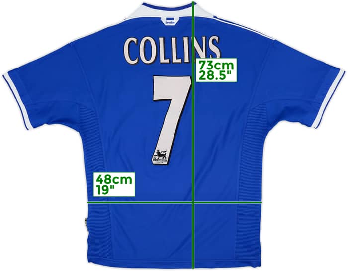 1999-00 Everton Home Shirt Collins #7 - 8/10 - (M)