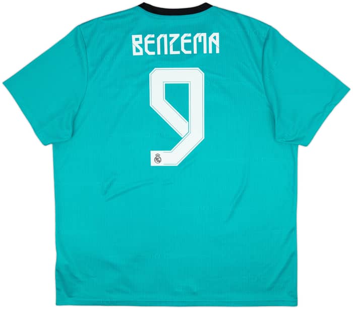 2021-22 Real Madrid Third Shirt Benzema #9 - 9/10 - (XXL)