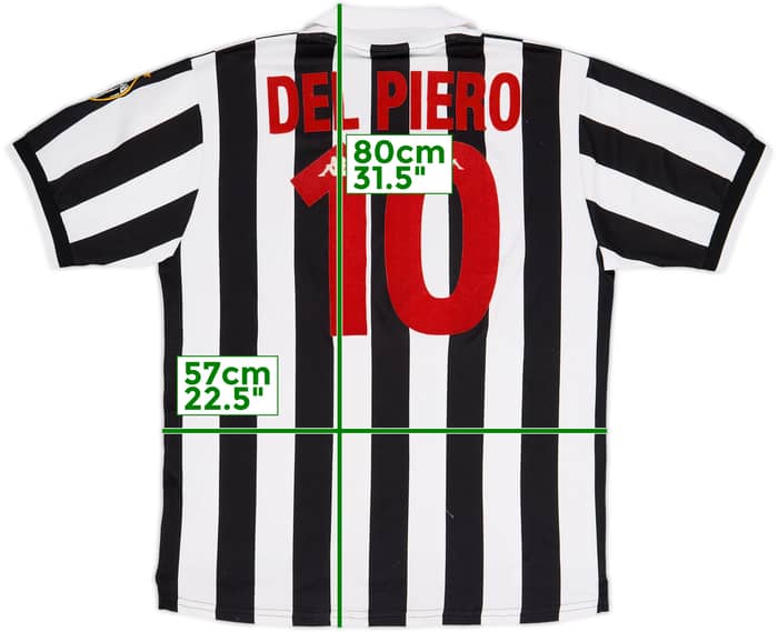 1998-99 Juventus Home Shirt Del Piero #10 - 6/10 - (L)
