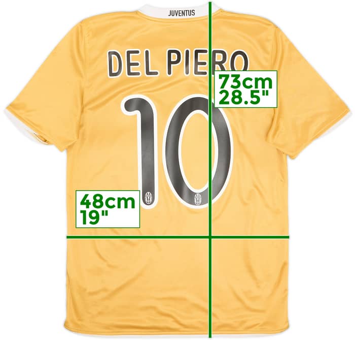 2008-09 Juventus Away Shirt Del Piero #10 - 6/10 - (M)