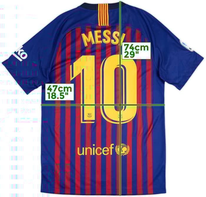 2018-19 Barcelona Home Shirt Messi #10 - 7/10 - (S)
