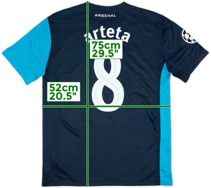 2011-12 Arsenal Away Shirt Arteta #8 - 8/10 - (M)