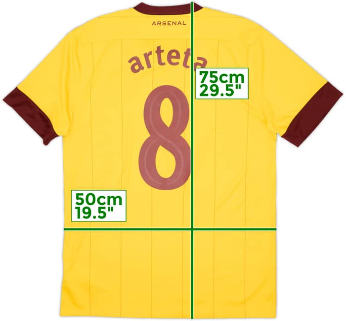 2010-13 Arsenal Away Shirt Arteta #8 - 10/10 - (M)