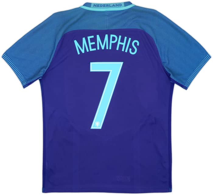 2016 Netherlands Authentic Away Shirt Memphis #7 - 5/10 - (M)