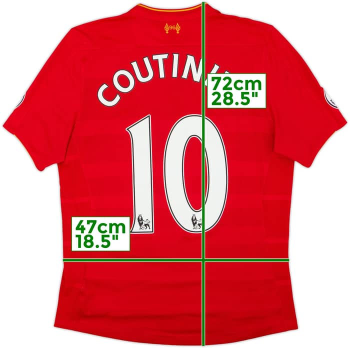 2016-17 Liverpool Home Shirt Coutinho #10 - 7/10 - (M)