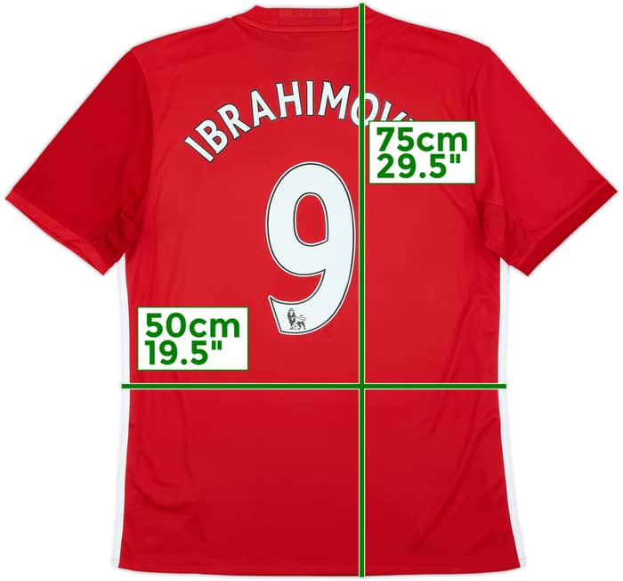 2016-17 Manchester United Home Shirt Ibrahimovic #9 (M)