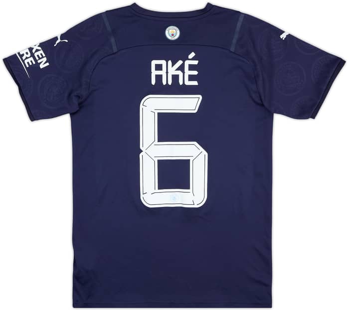 2021-22 Manchester City Third Shirt Ake #6 - 10/10 - (S)