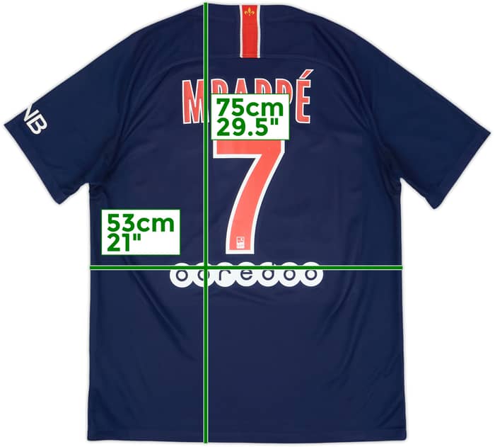 2018-19 Paris Saint-Germain Home Shirt Mbappe #7 - 6/10 - (L)