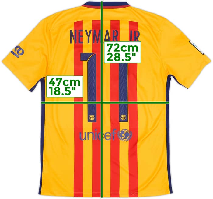 2015-16 Barcelona Away Shirt Neymar Jr #11 - 6/10 - (M)