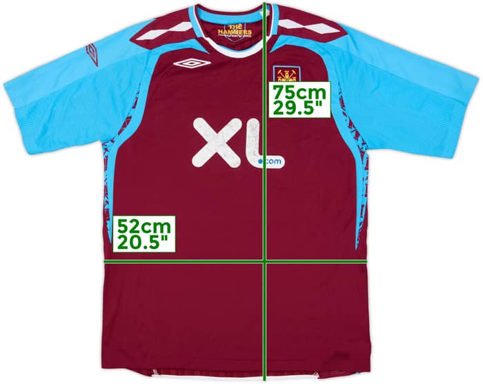 2007-08 West Ham Home Shirt - 5/10 - (L)