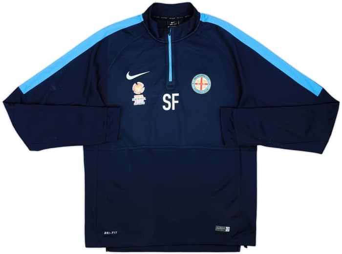 2014-15 Melbourne City Staff Issue Nike 1/4 Zip Drill Top SF - 6/10 - (L)