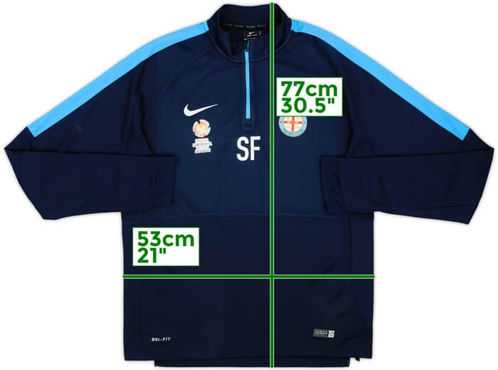 2014-15 Melbourne City Staff Issue Nike 1/4 Zip Drill Top SF - 6/10 - (L)