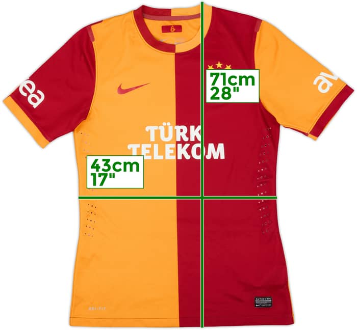 2013-14 Galatasaray Authentic Home Shirt - 7/10 - (M)