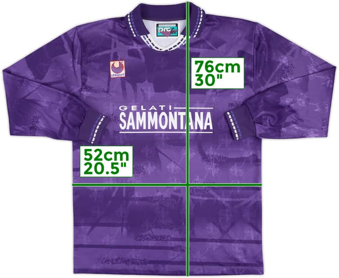 1993-94 Fiorentina Match Issue Home L/S Shirt #13