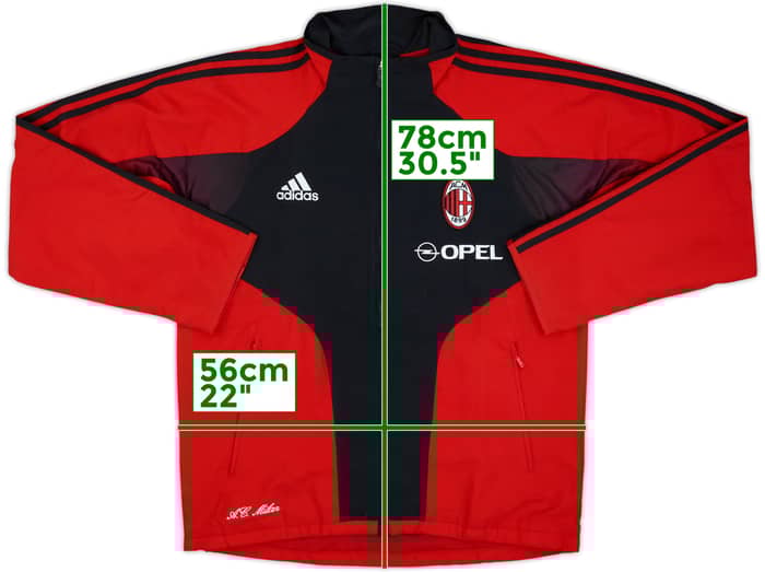 2004-05 AC Milan adidas Track Jacket - 7/10 - (M)