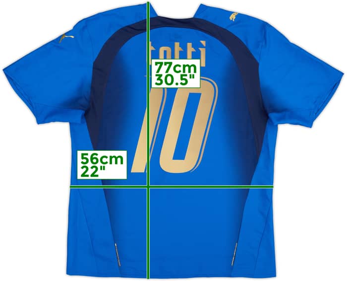 2006 Italy Home Shirt Totti #10 - 6/10 - (L)