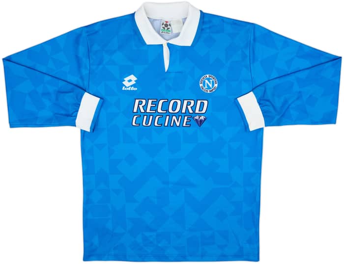 1994-96 Napoli Home L/S Shirt - 10/10 - (L)