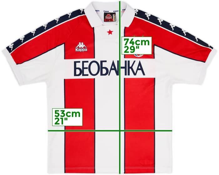 1996-98 Red Star Belgrade Home Shirt #10 - 7/10 - (L)