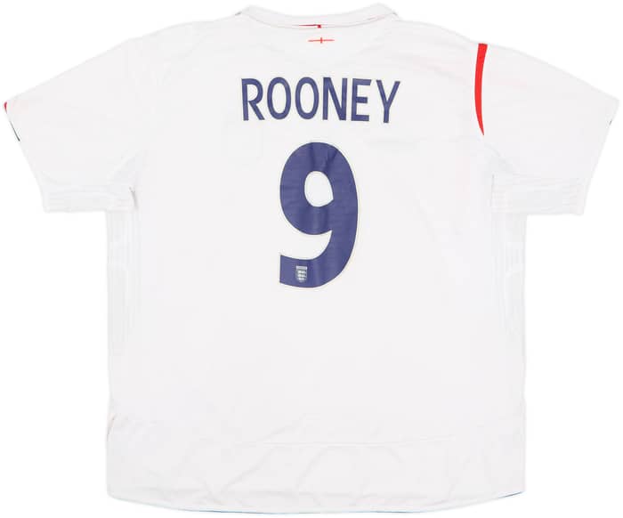 2005-07 England Home Shirt Rooney #9 - 5/10 - (XXL)